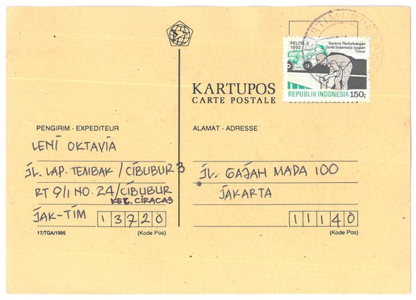 Detail Gambar Surat Kartu Pos Nomer 24