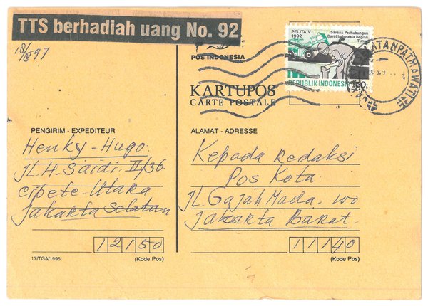Detail Gambar Surat Kartu Pos Koleksi Nomer 49
