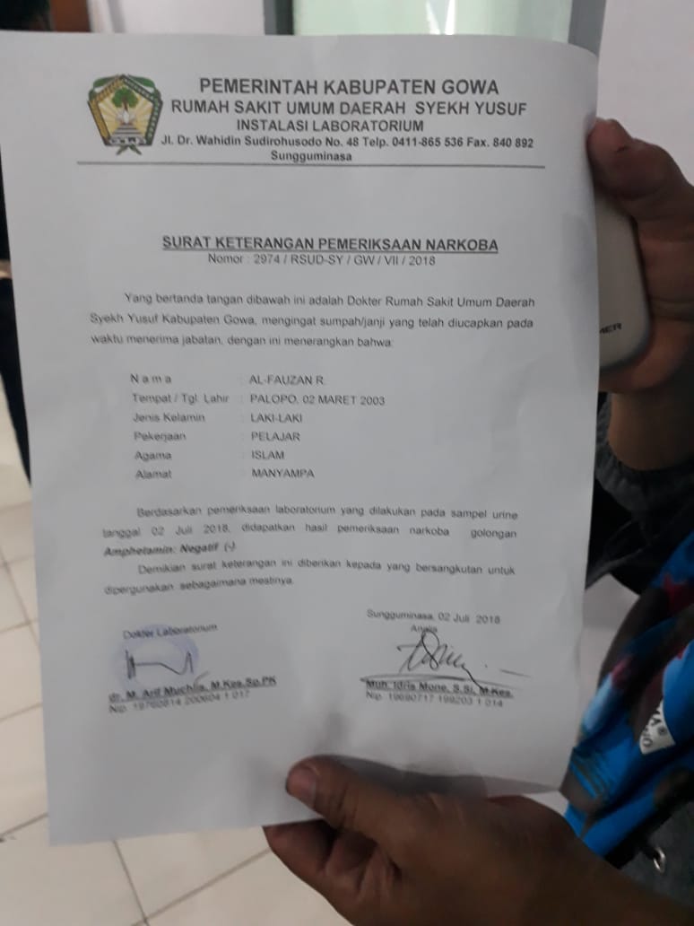 Detail Gambar Surat Keterangan Pemeriksaan Narkotika Nomer 28