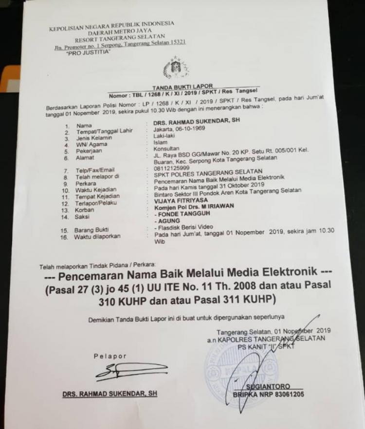 Detail Gambar Surat Laporan Ke Kepolisian Pencemaran Nama Baik Nomer 10