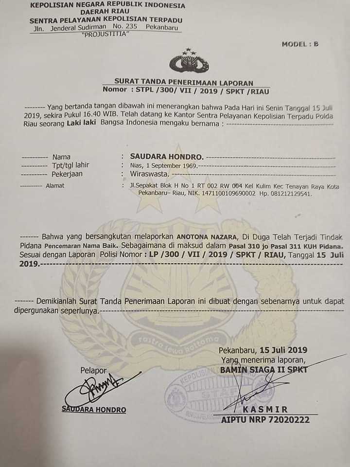 Detail Gambar Surat Laporan Ke Kepolisian Pencemaran Nama Baik Nomer 16