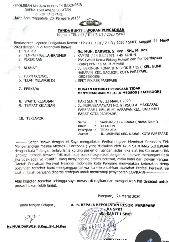 Detail Gambar Surat Laporan Ke Kepolisian Pencemaran Nama Baik Nomer 42