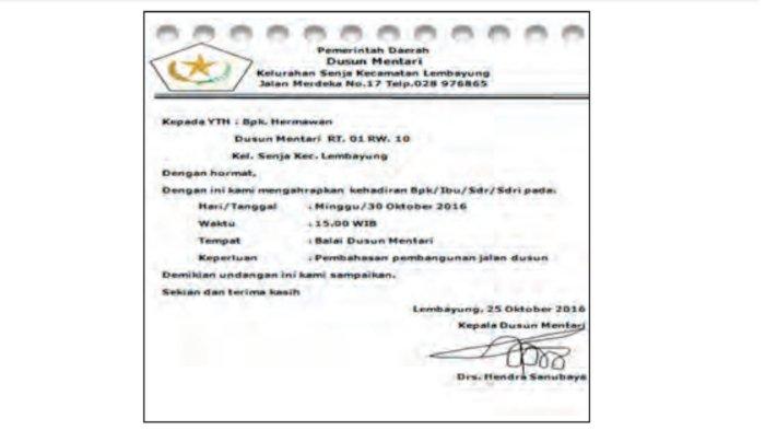 Detail Gambar Surat Undangan Resmi Nomer 19