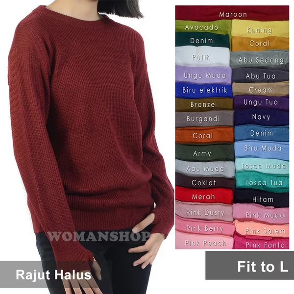 Detail Gambar Sweater Rajut Wanita Nomer 39