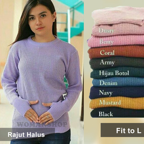 Detail Gambar Sweater Rajut Wanita Nomer 9