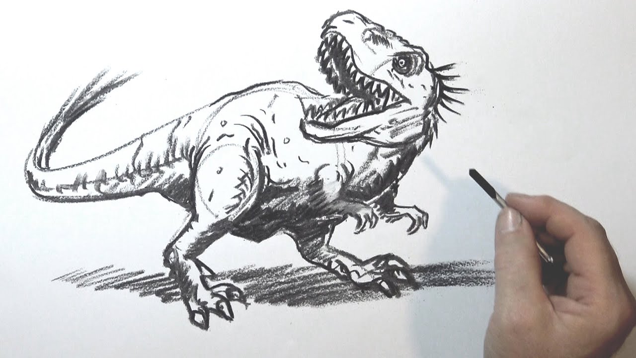 Detail Gambar T Rex Pensil Nomer 11