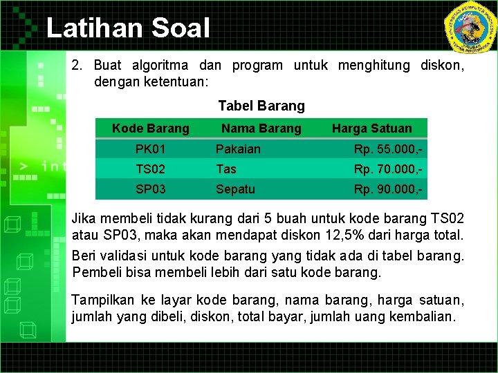 Gambar Tabel Kode Algoritma - KibrisPDR