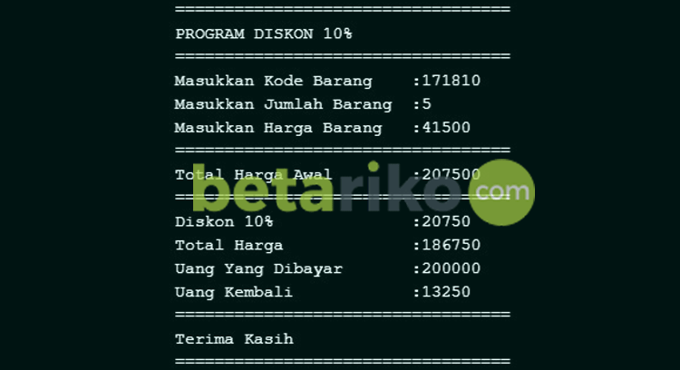 Detail Gambar Tabel Kode Algoritma Nomer 7