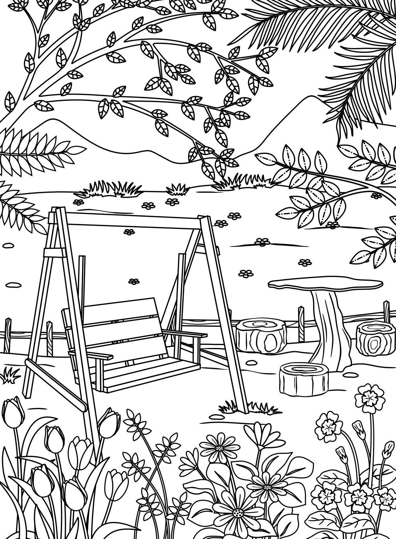 Detail Gambar Taman Sketsa Nomer 30