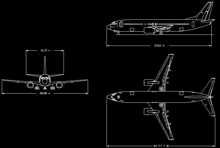 Detail Gambar Tampak Samping Depan Dan Atas Pesawat Nomer 3