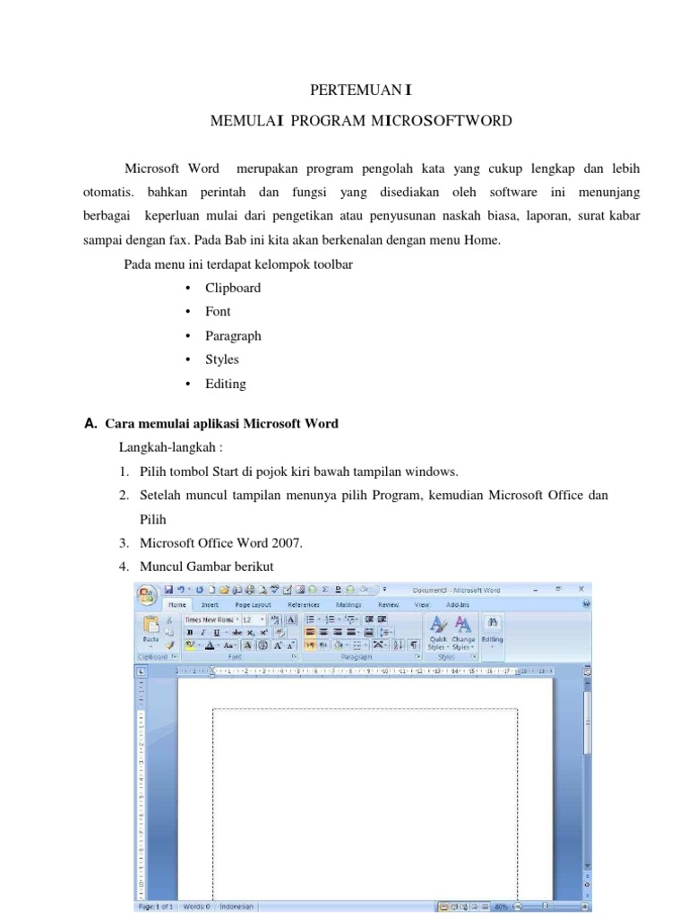 Detail Gambar Tampilan Memulai Microsoft Word Melalui Start Menu Nomer 36