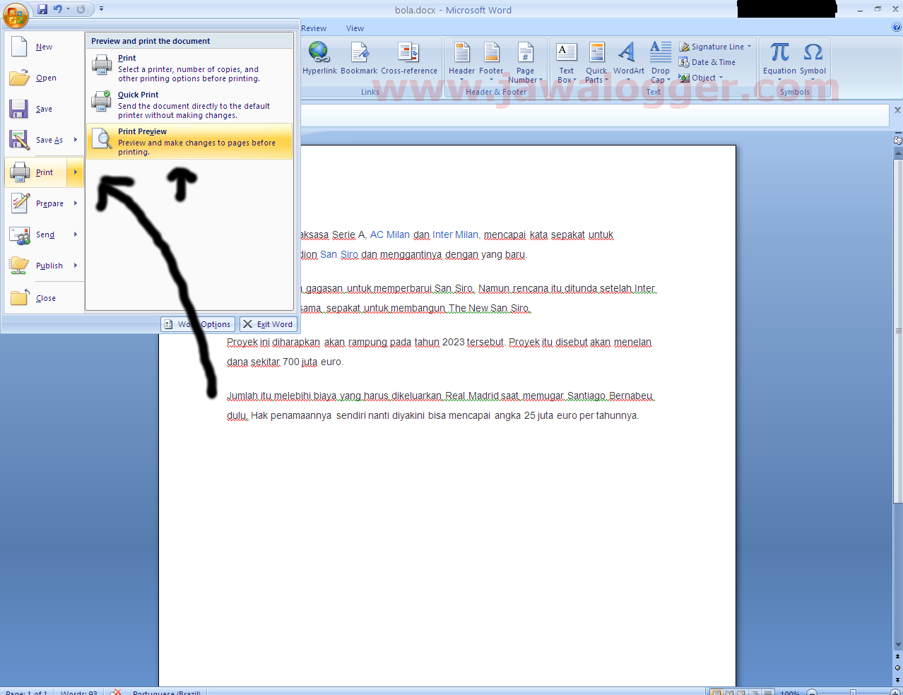 Detail Gambar Tampilan Microsoft Word 2007 Nomer 43