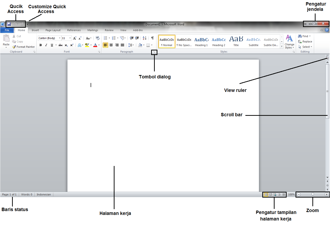 Detail Gambar Tampilan Microsoft Word 2010 Nomer 10