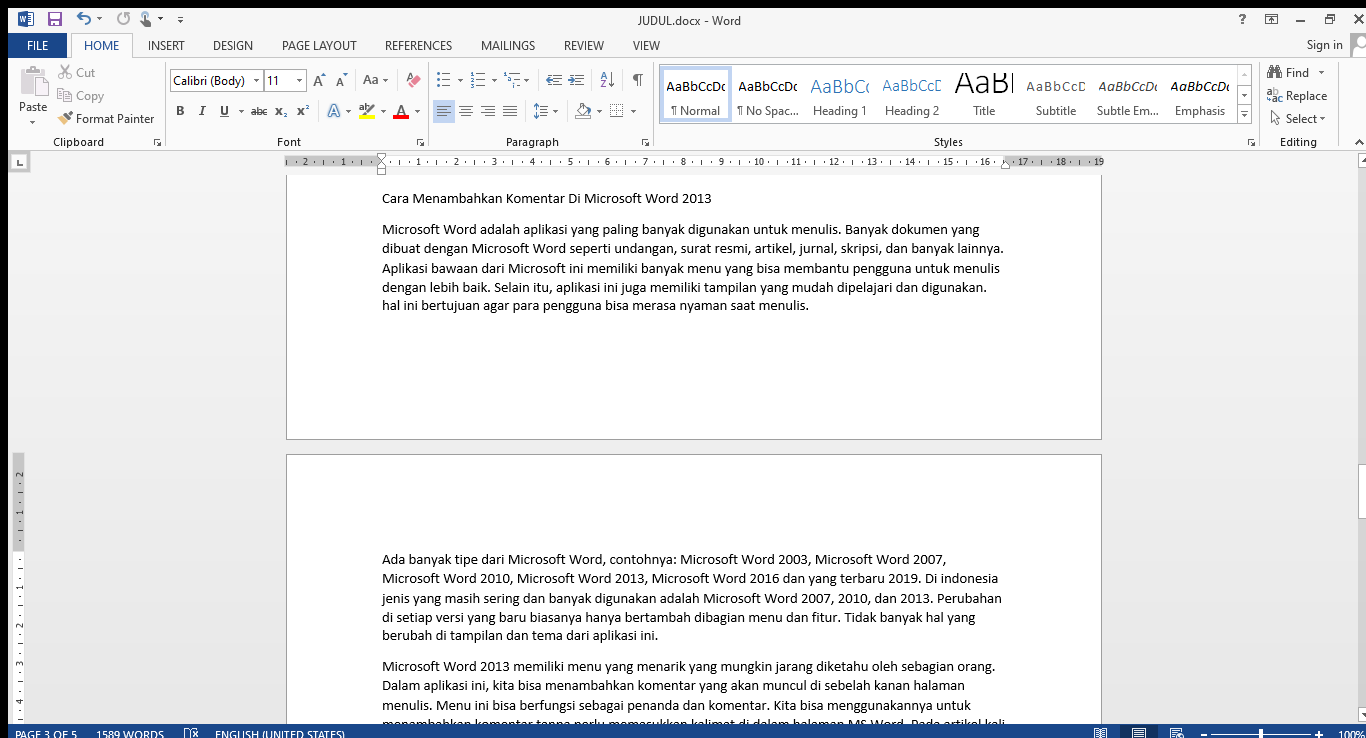 Detail Gambar Tampilan Microsoft Word 2013 Nomer 48