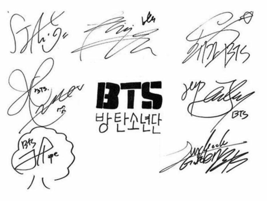 Detail Gambar Tanda Tangan Bts Nomer 32