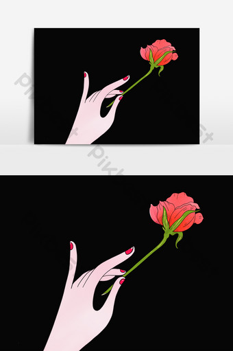 Detail Gambar Tangan Memegang Bunga Kartun Nomer 13