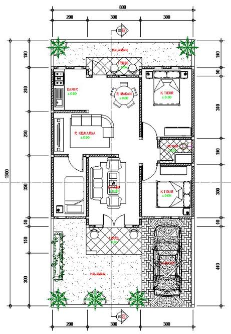 Detail Denah Rumah Tinggal Nomer 13