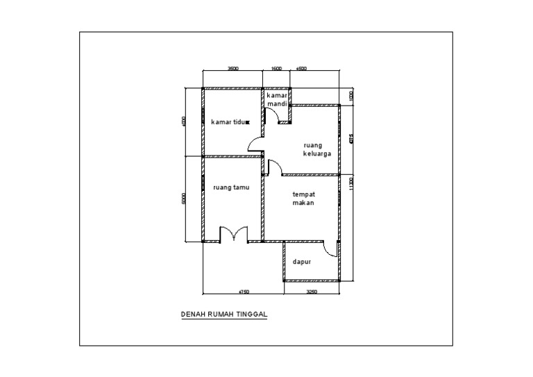 Detail Denah Rumah Tinggal Nomer 29