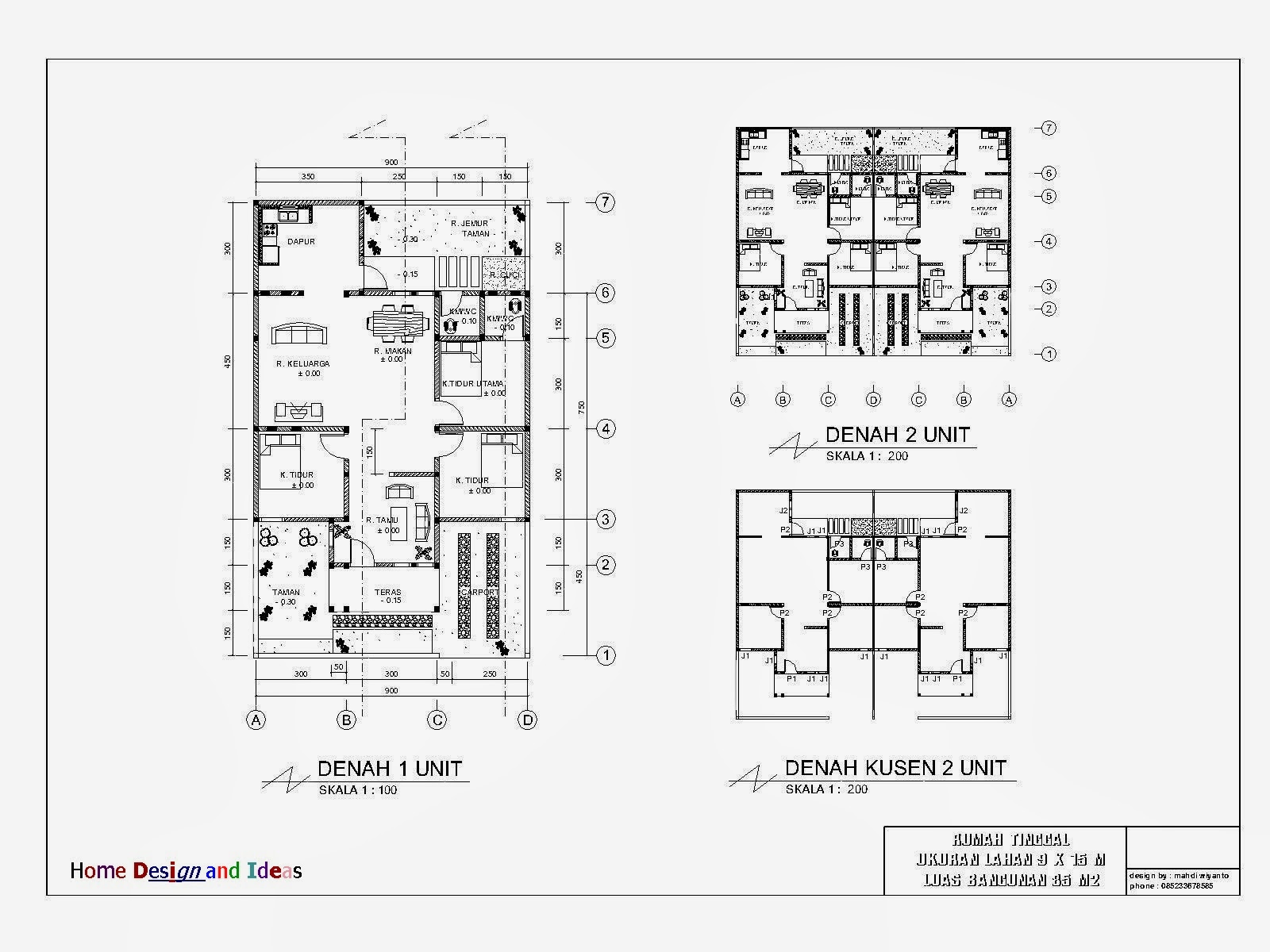 Detail Denah Rumah Tinggal Nomer 37