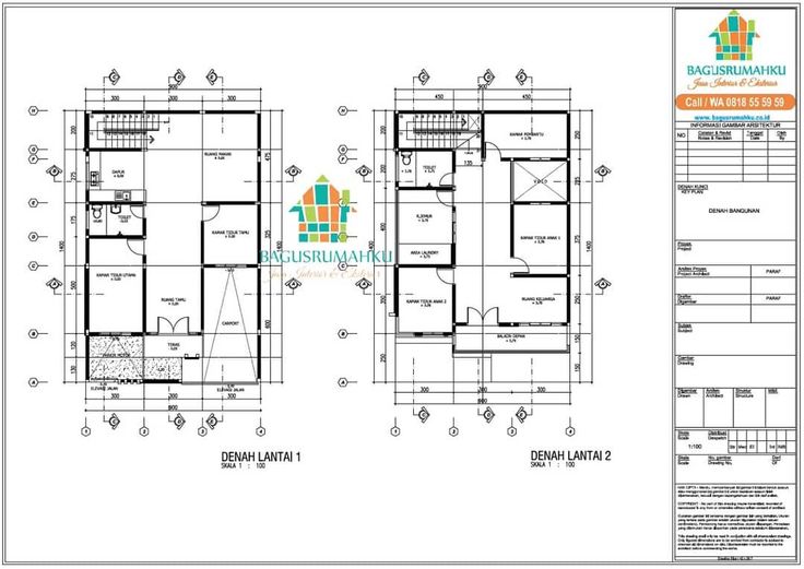 Detail Denah Rumah Tinggal Nomer 38