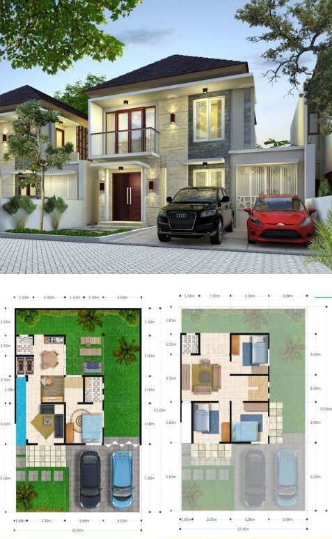 Detail Denah Rumah Tingkat Nomer 15