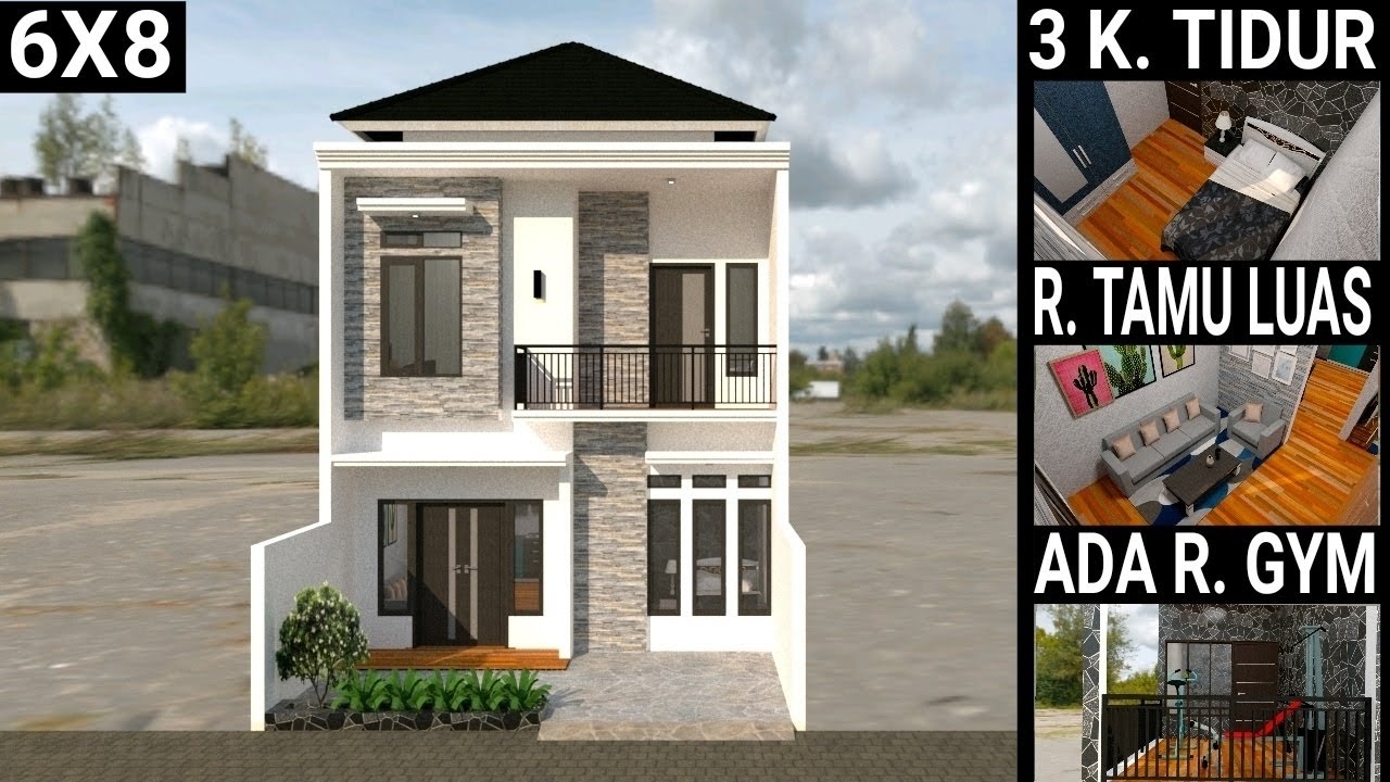 Detail Denah Rumah Tingkat Nomer 54