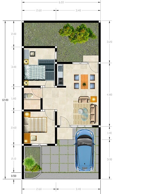 Detail Denah Rumah Type 3672 Dan Gambar Rumah Nomer 22