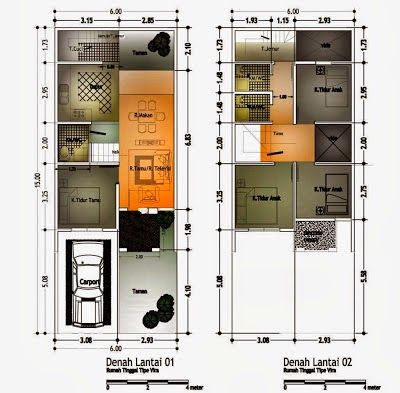 Detail Denah Rumah Type 42 Nomer 29