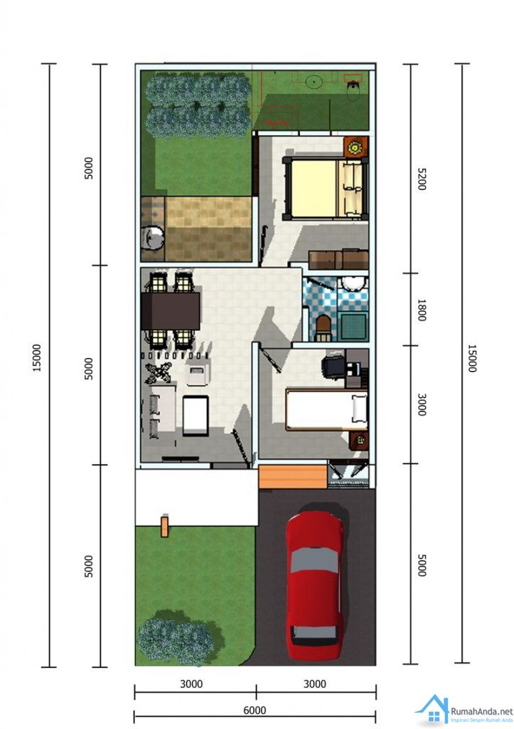 Detail Denah Rumah Type 45 60 Nomer 44