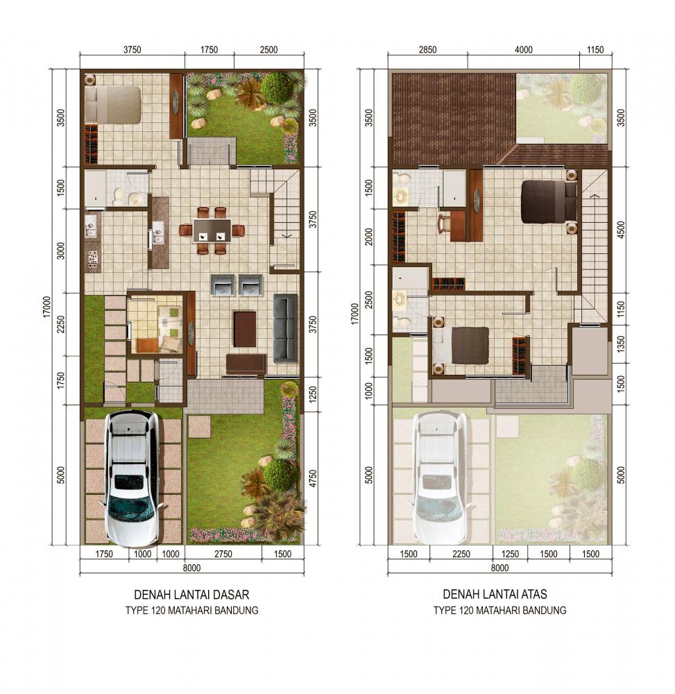 Detail Denah Rumah Type 60 120 Nomer 37