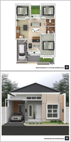 Detail Denah Rumah Ukuran 12x12 Kamar 3 Tambah Garasi Sama Warung Nomer 28