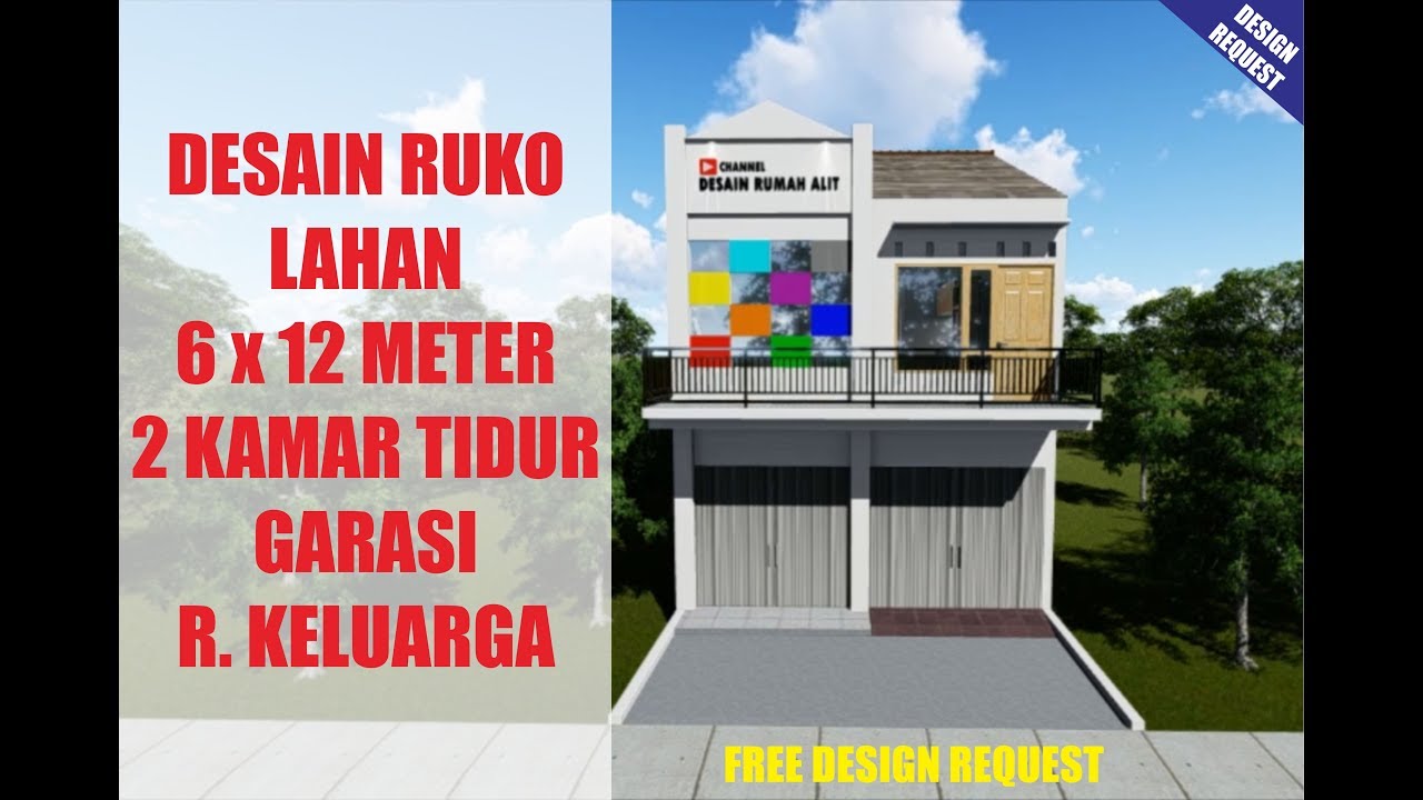 Detail Denah Rumah Ukuran 12x12 Kamar 3 Tambah Garasi Sama Warung Nomer 40