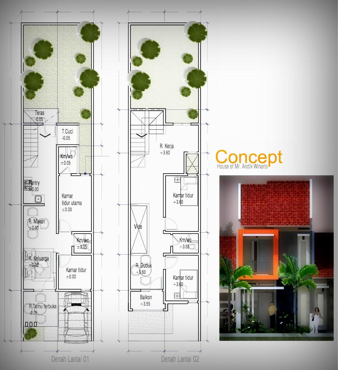 Detail Denah Rumah Ukuran 12x12 Kamar 3 Tambah Garasi Sama Warung Nomer 42