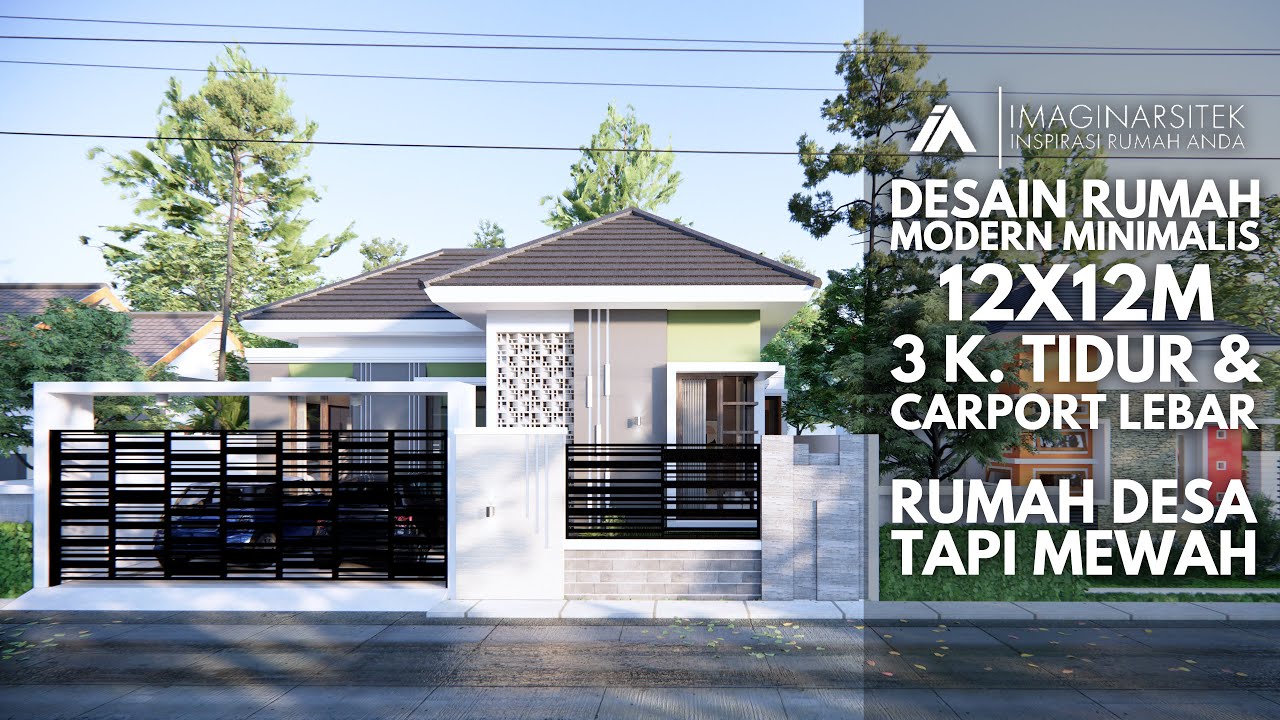 Detail Denah Rumah Ukuran 12x12 Kamar 3 Tambah Garasi Sama Warung Nomer 10