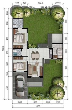 Detail Denah Rumah Ukuran 14x10 Nomer 25