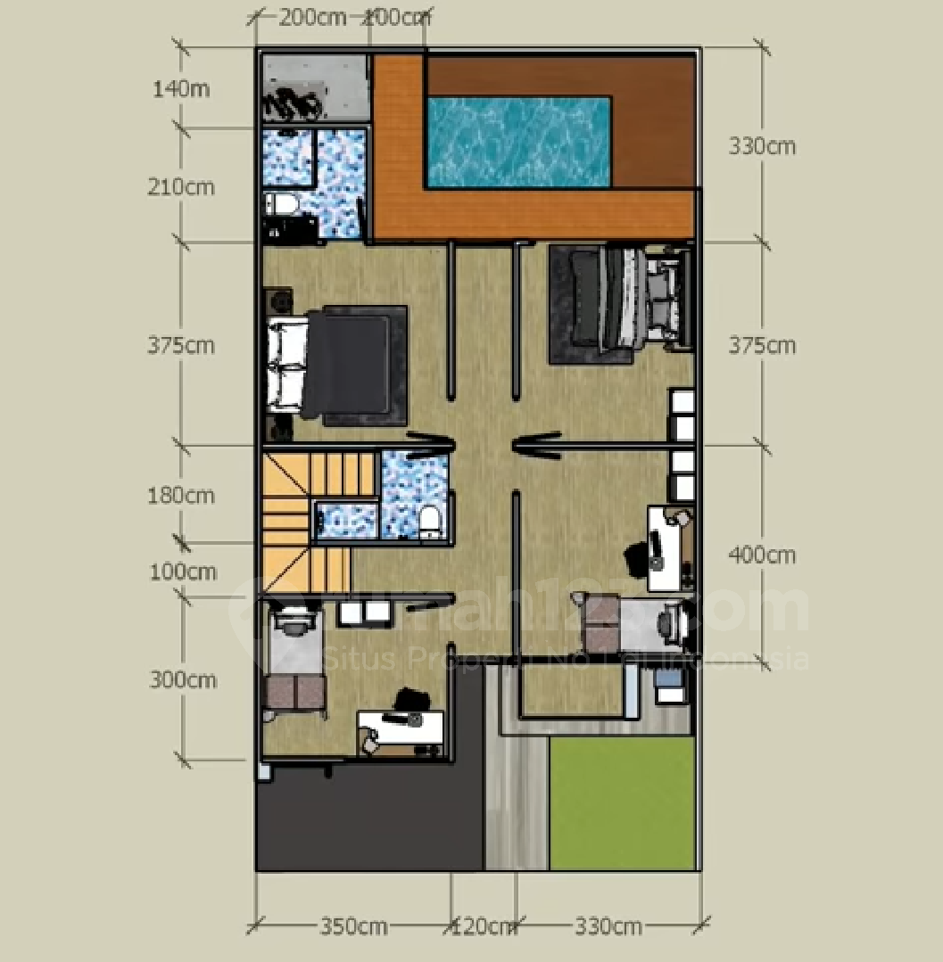 Detail Denah Rumah Ukuran 14x10 Nomer 40