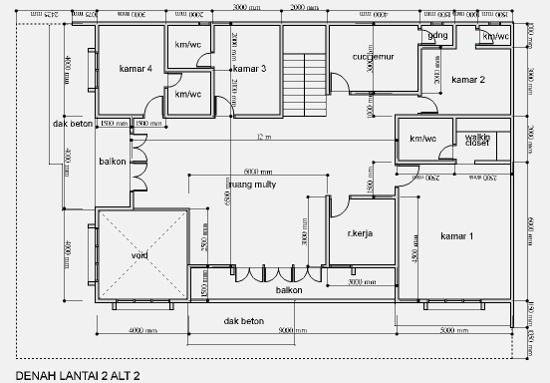 Detail Denah Rumah Ukuran 20x15 Nomer 30