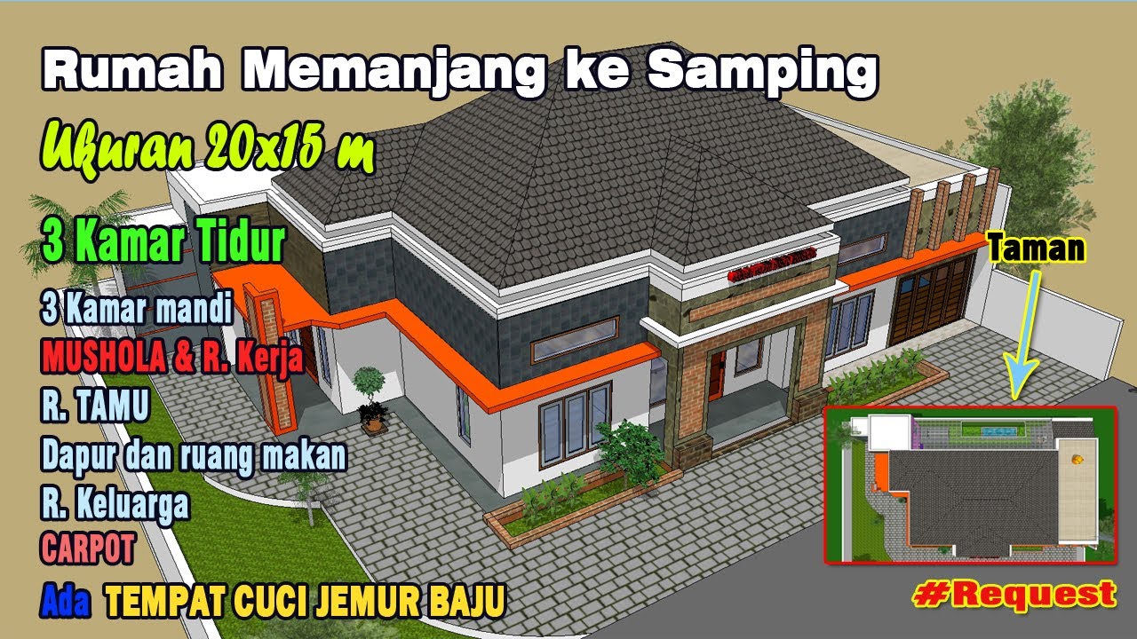 Detail Denah Rumah Ukuran 20x15 Nomer 37