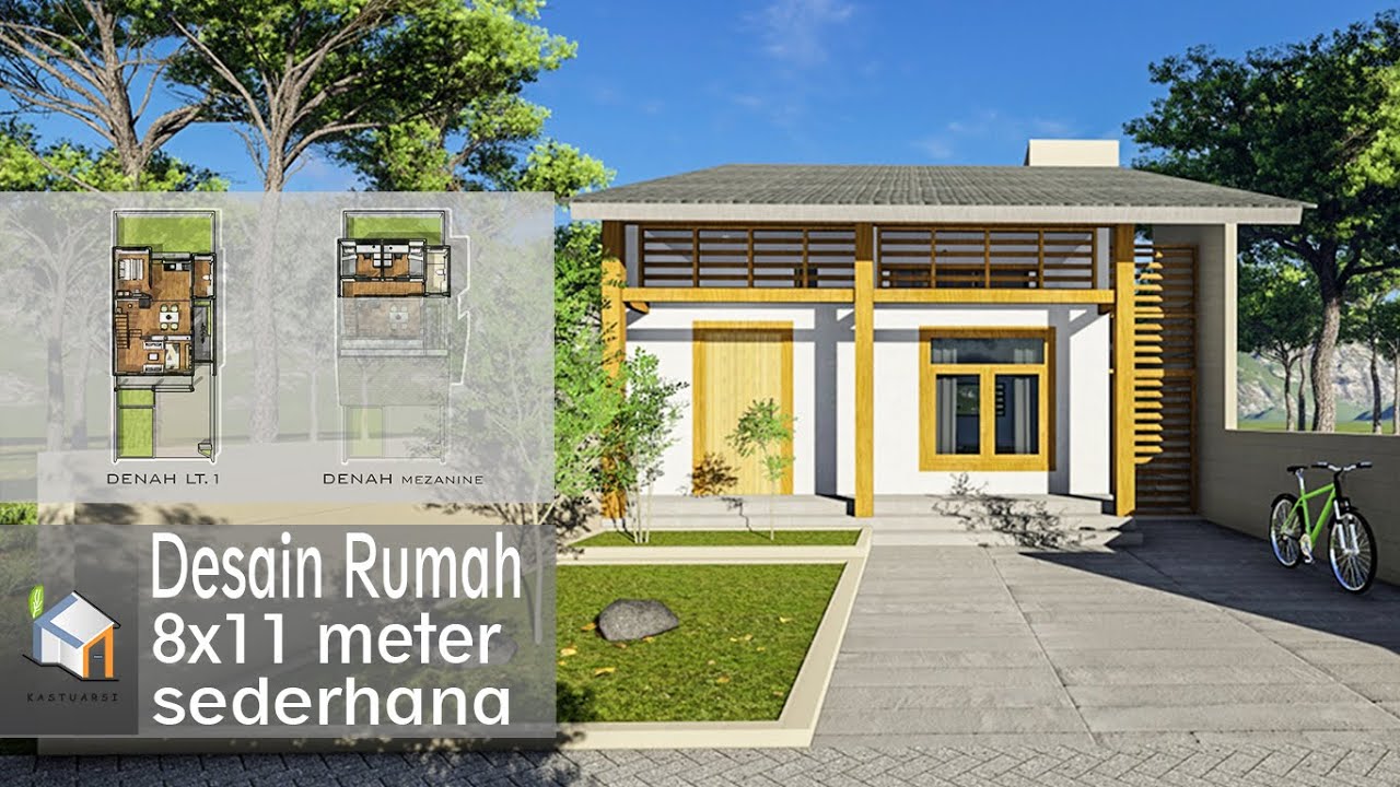 Detail Denah Rumah Ukuran 8x11 Meter Nomer 12