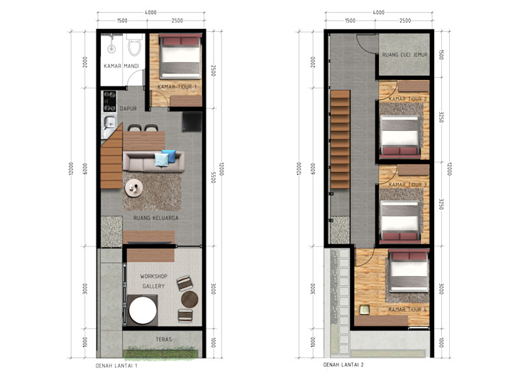 Detail Denah Split Level Nomer 25