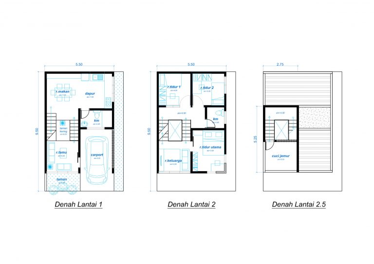 Detail Denah Split Level Nomer 4