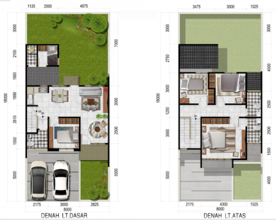 Detail Denah Split Level Nomer 36