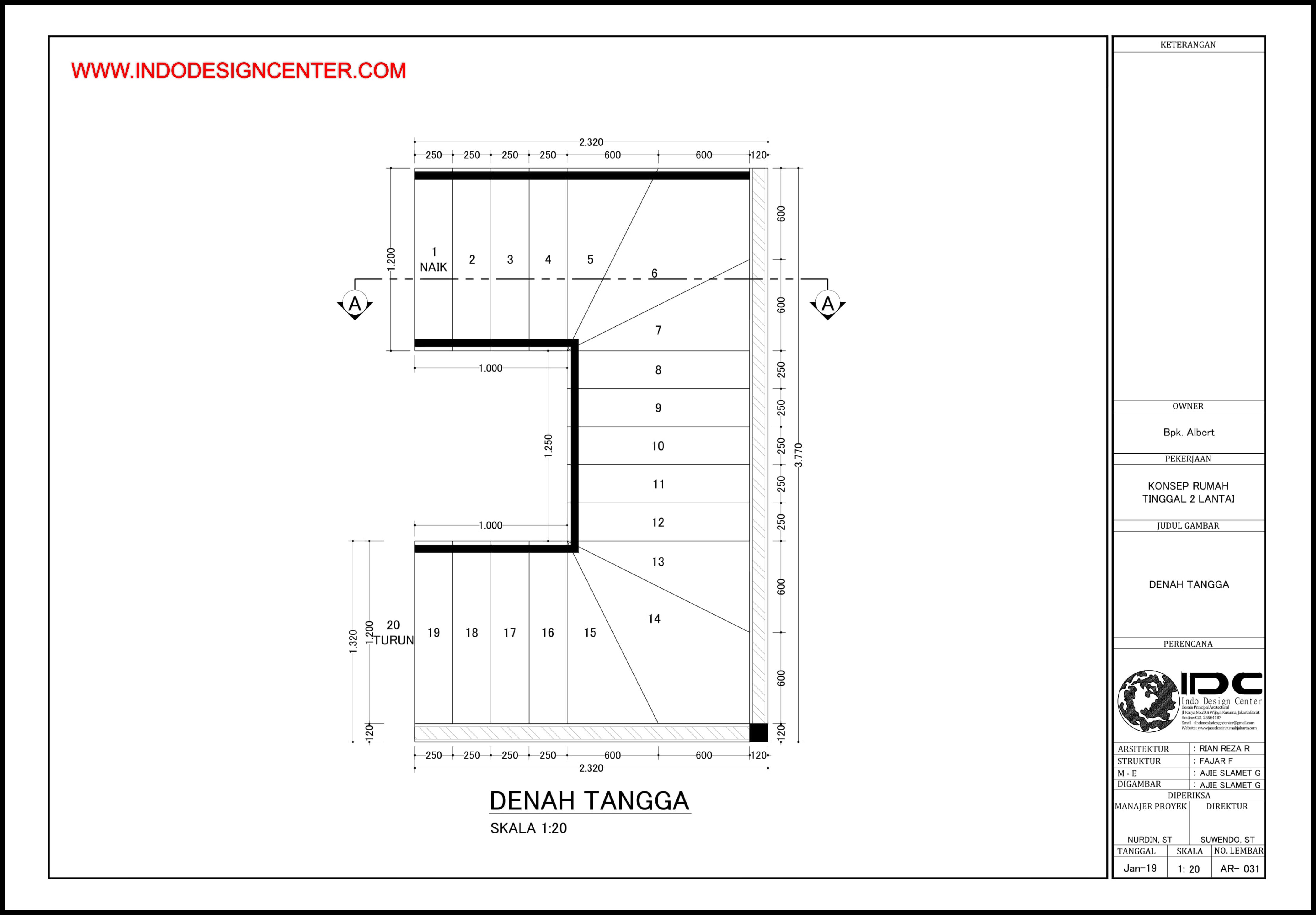 Detail Denah Tangga Rumah Nomer 12