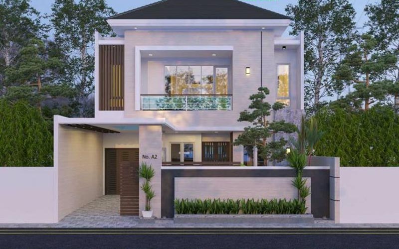 Detail Depan Rumah Minimalis Modern Nomer 56