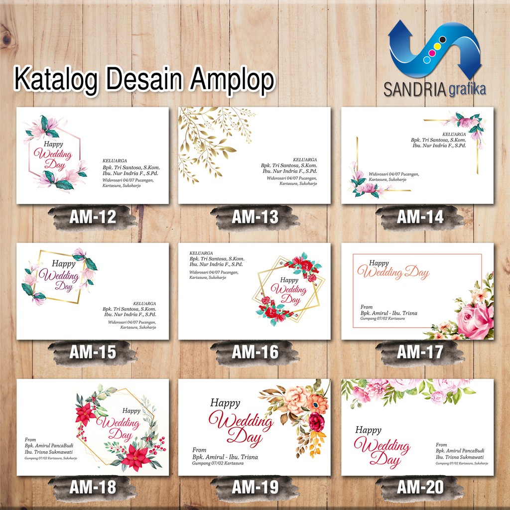 Desain Amplop Kondangan Tinggal Print - KibrisPDR