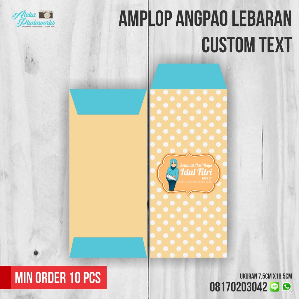 Detail Desain Amplop Lebaran Karakter Nomer 48