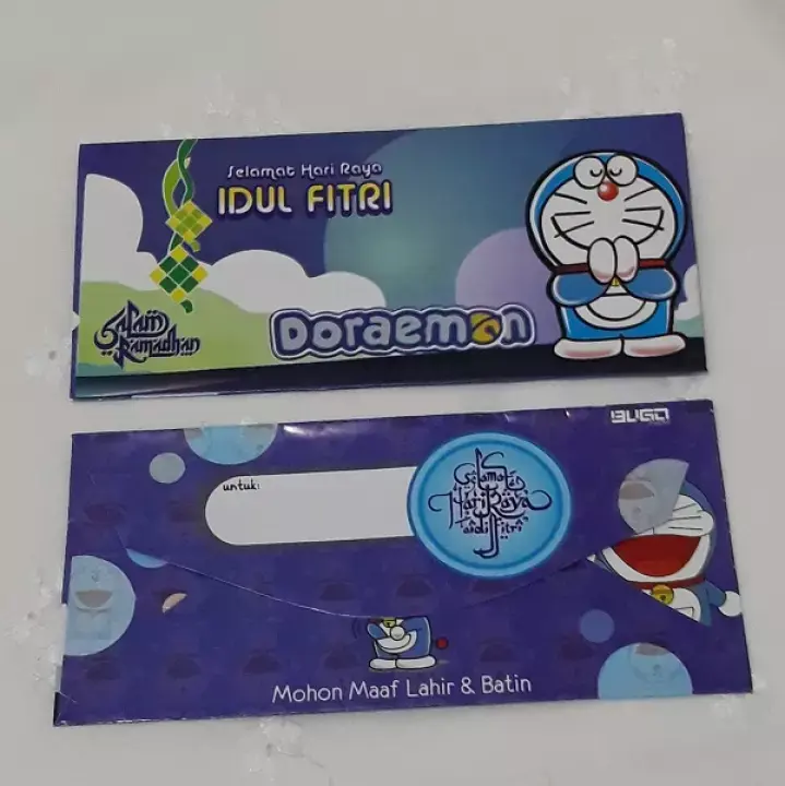 Detail Desain Amplop Lebaran Lucu Doraemon Nomer 34