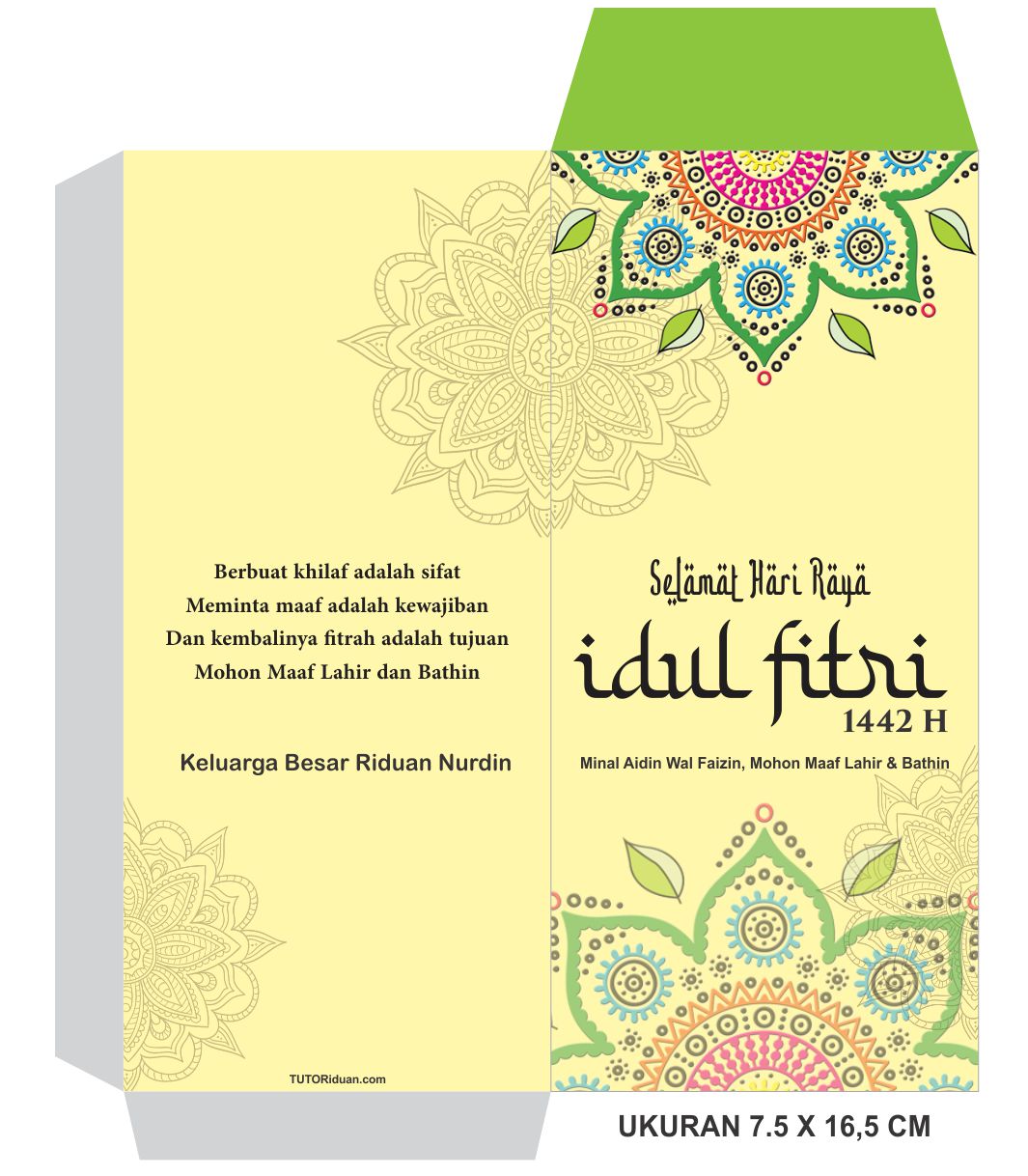 Detail Desain Amplop Lebaran Tinggal Print Word Nomer 48