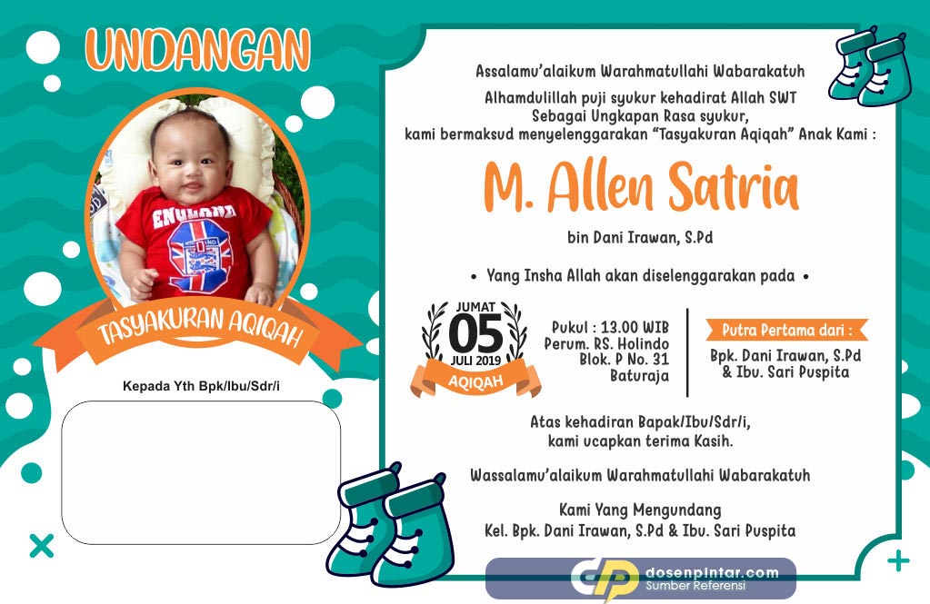 Detail Desain Aqiqah Psd Nomer 36