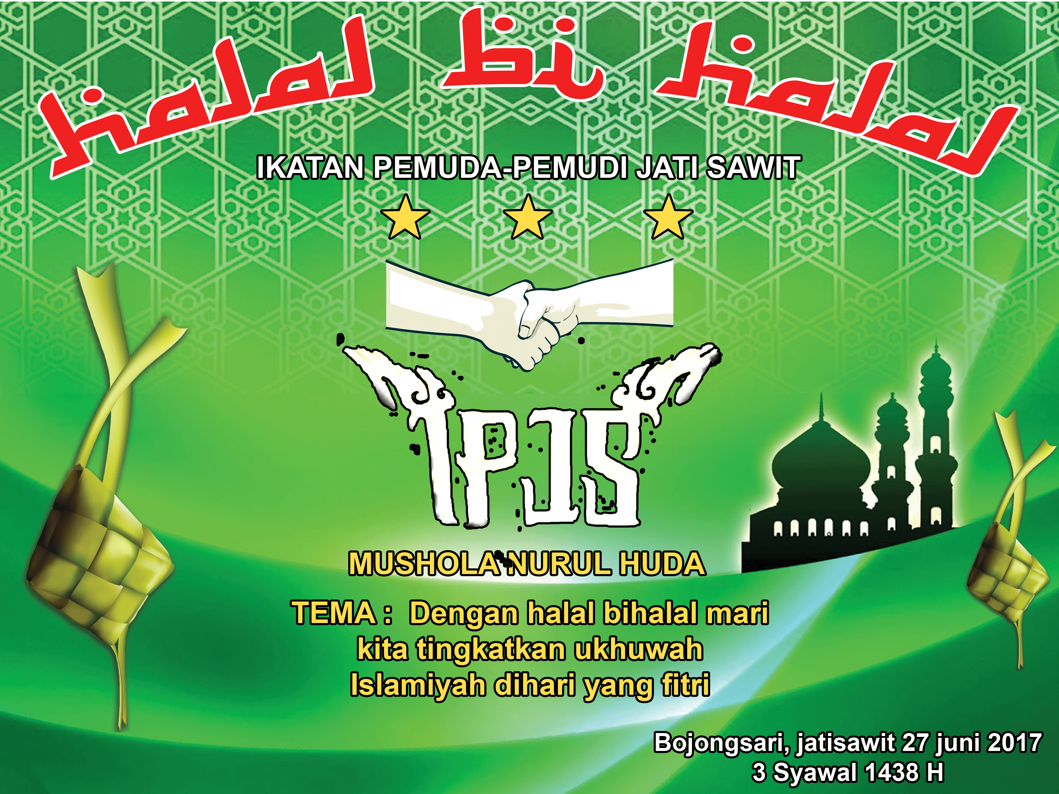 Detail Desain Backdrop Halal Bihalal Nomer 18